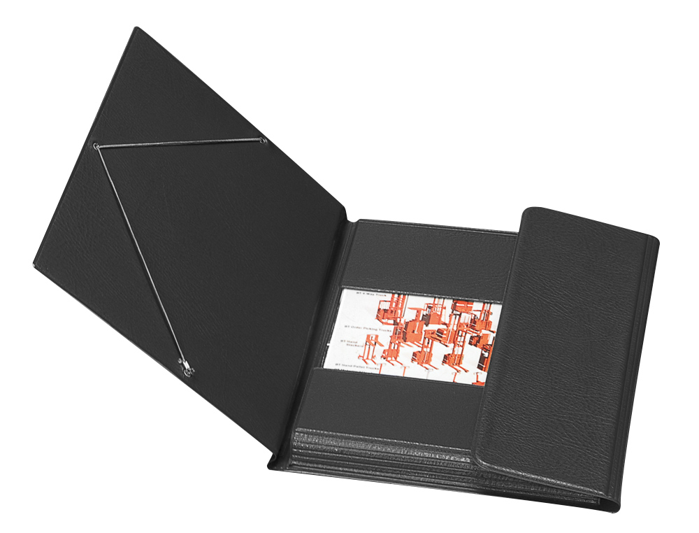 CARPETA GOMAS SOLAPAS PLASTICO SARO CUARTO NEGRO