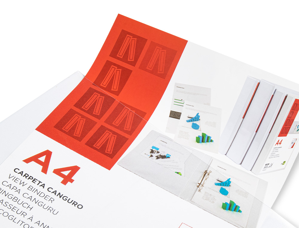 CARPETA CANGURO 2 ANILLAS MIXTAS 16MM LIDERPAPEL A4 PLASTICO COLOR BLANCO