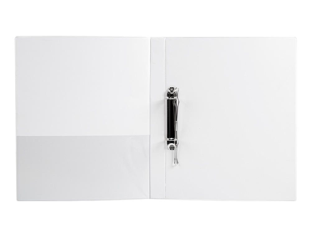 CARPETA CANGURO 2 ANILLAS MIXTAS 16MM LIDERPAPEL A4 PLASTICO COLOR BLANCO