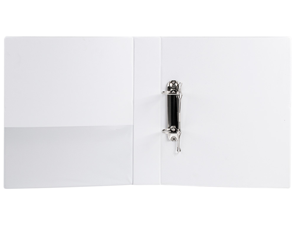 CARPETA CANGURO 2 ANILLAS MIXTAS 40MM LIDERPAPEL A4 PLASTICO COLOR BLANCO