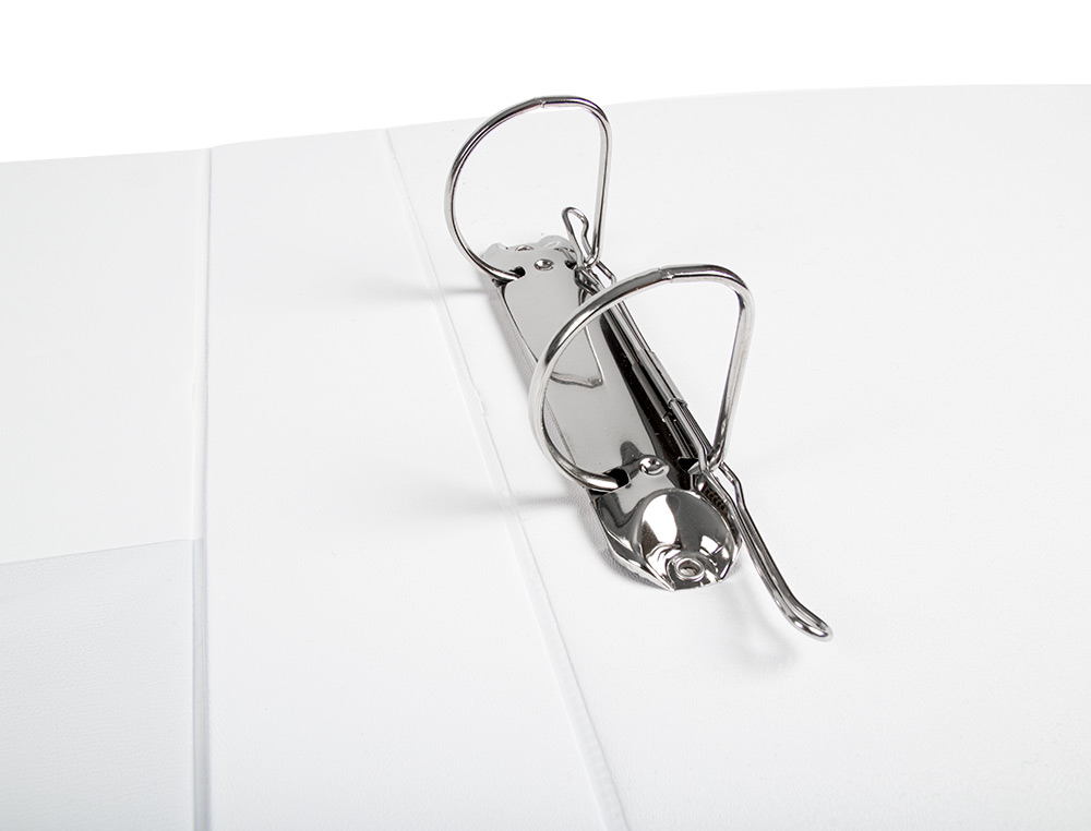 CARPETA CANGURO 2 ANILLAS MIXTAS 40MM LIDERPAPEL A4 PLASTICO COLOR BLANCO