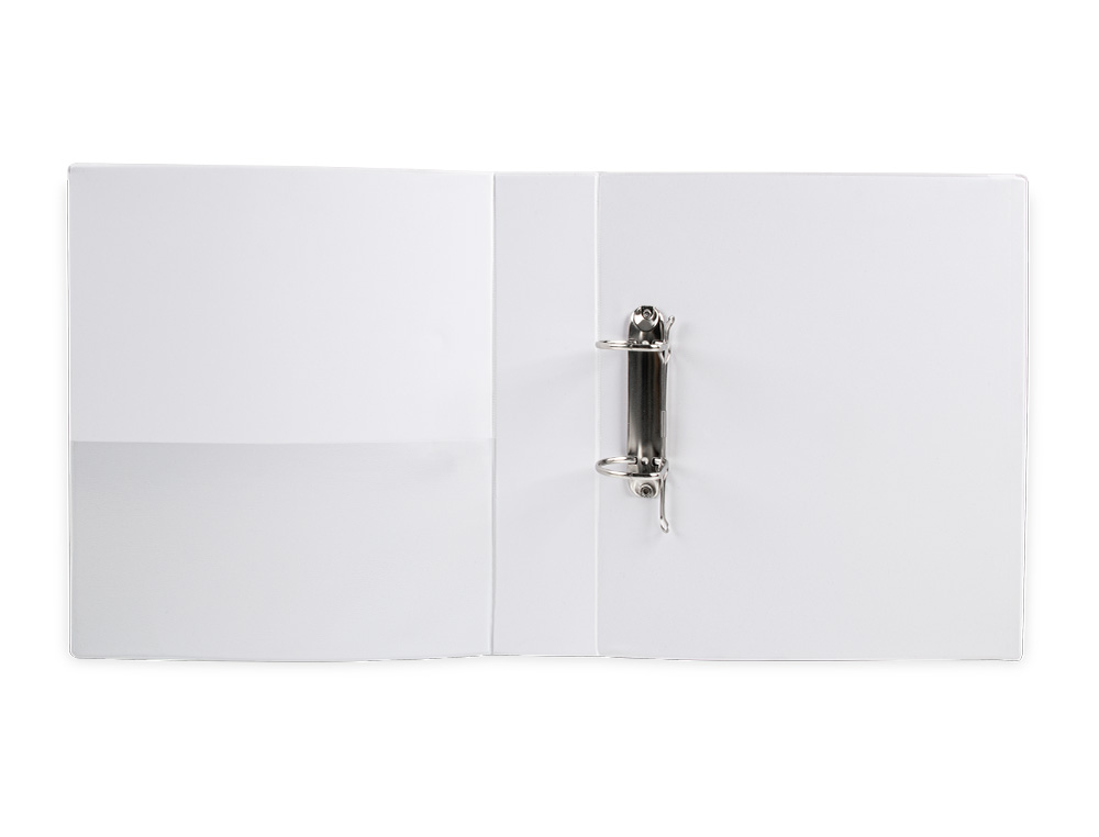 CARPETA CANGURO 2 ANILLAS MIXTAS 55MM LIDERPAPEL A4 PLASTICO COLOR BLANCO