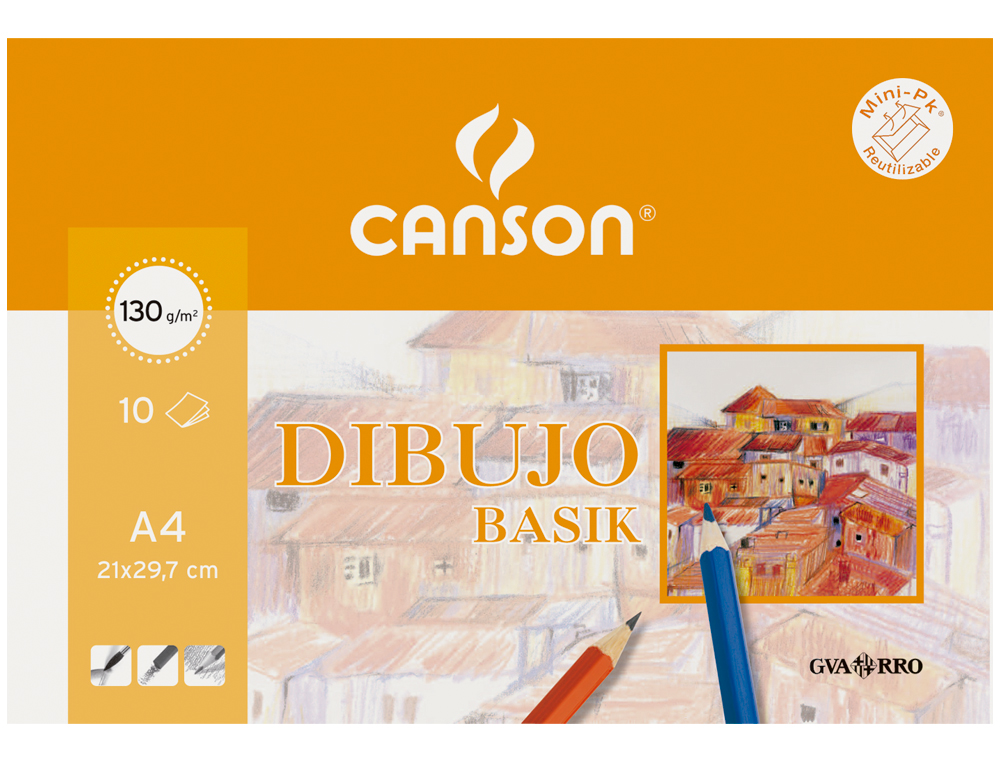 PAPEL DIBUJO BASIK DIN A3+ 32,5X46 CM SIN RECUADRO MINIPACK DE 10 HOJAS