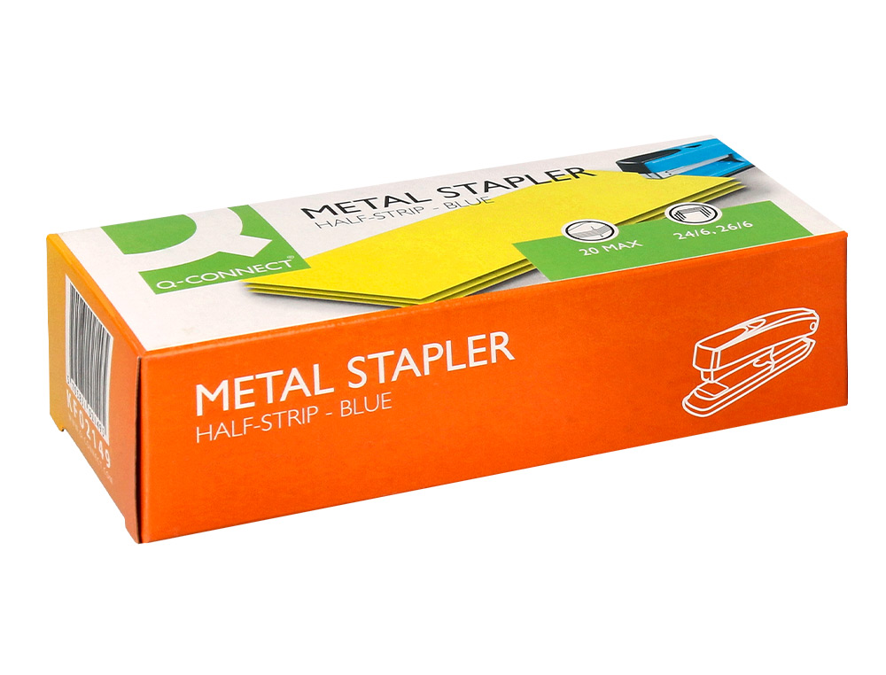 GRAPADORA Q-CONNECT KF02149 METALICA AZUL CAPACIDAD 20 HOJAS