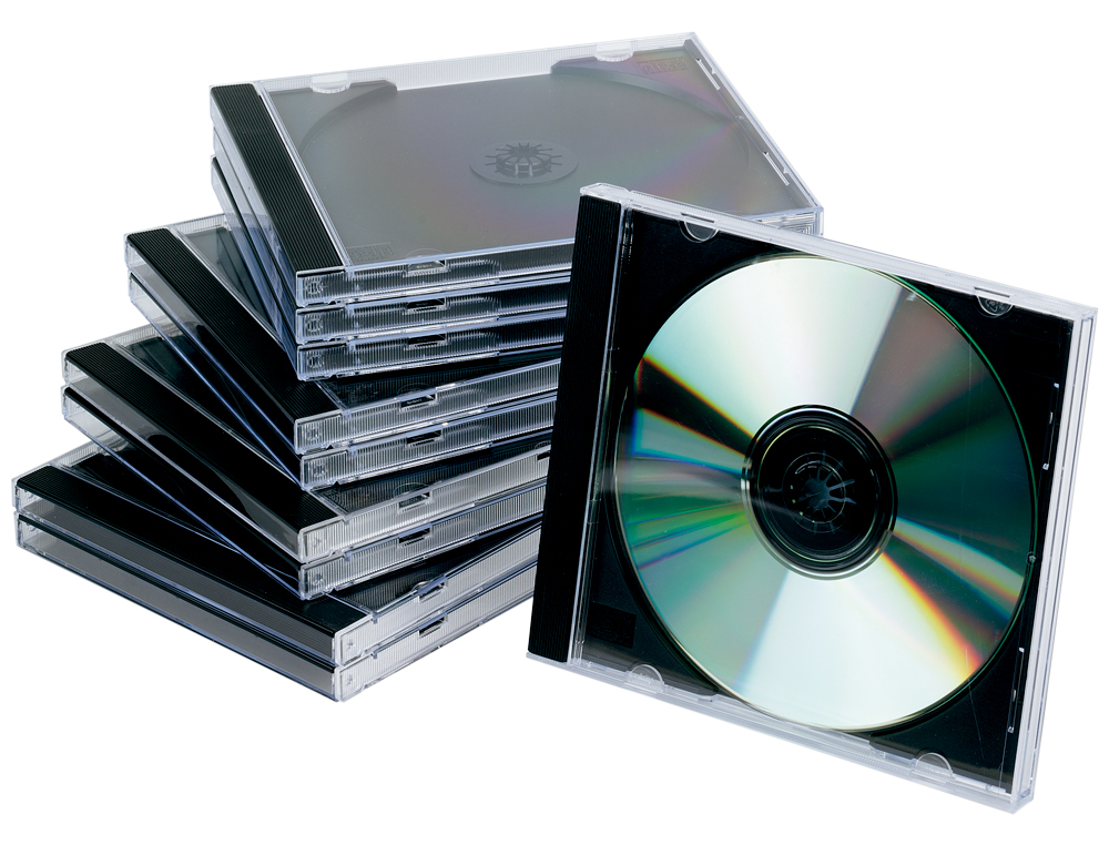 CAJA DE CD Q-CONNECT -CON INTERIOR NEGRO -PACK DE 10 UNIDADES