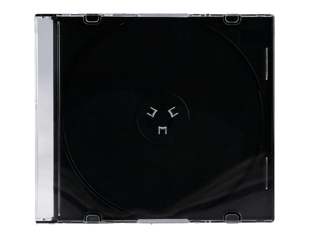 CAJA DE CD Q-CONNECT SLIM -CON INTERIOR NEGRO -PACK DE 25 UNIDADES