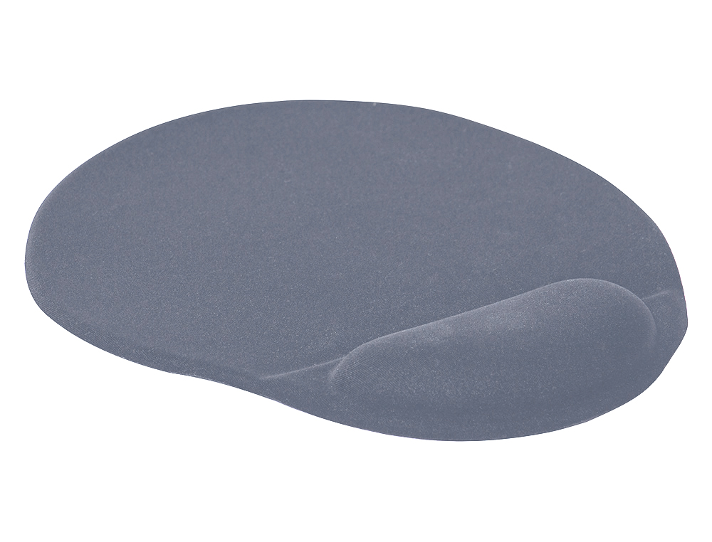 ALFOMBRILLA PARA RATON Q-CONNECT CON REPOSAMUÑECAS ERGONOMICA DE GEL GRIS OSCURO 262X225X25 MM