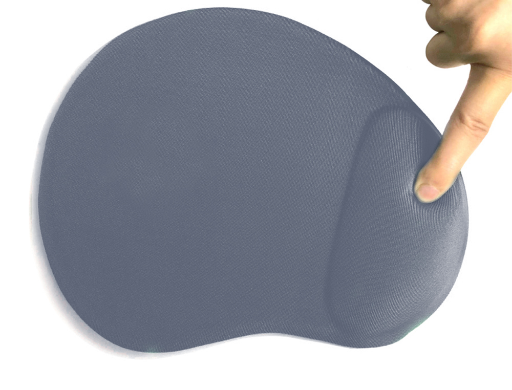 ALFOMBRILLA PARA RATON Q-CONNECT CON REPOSAMUÑECAS ERGONOMICA DE GEL GRIS OSCURO 262X225X25 MM