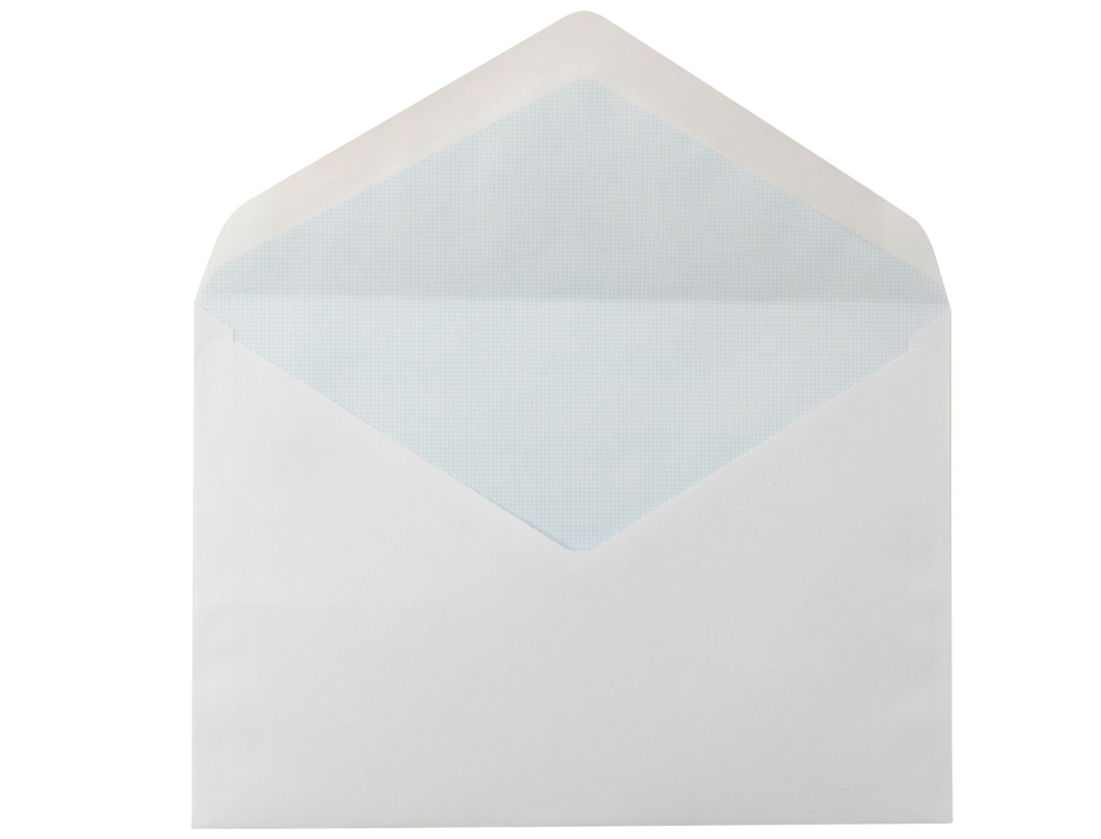 SOBRE LIDERPAPEL N.7 BLANCO COMERCIAL NORMALIZADO 120X176MM ENGOMADO CAJA DE 500 UNIDADES