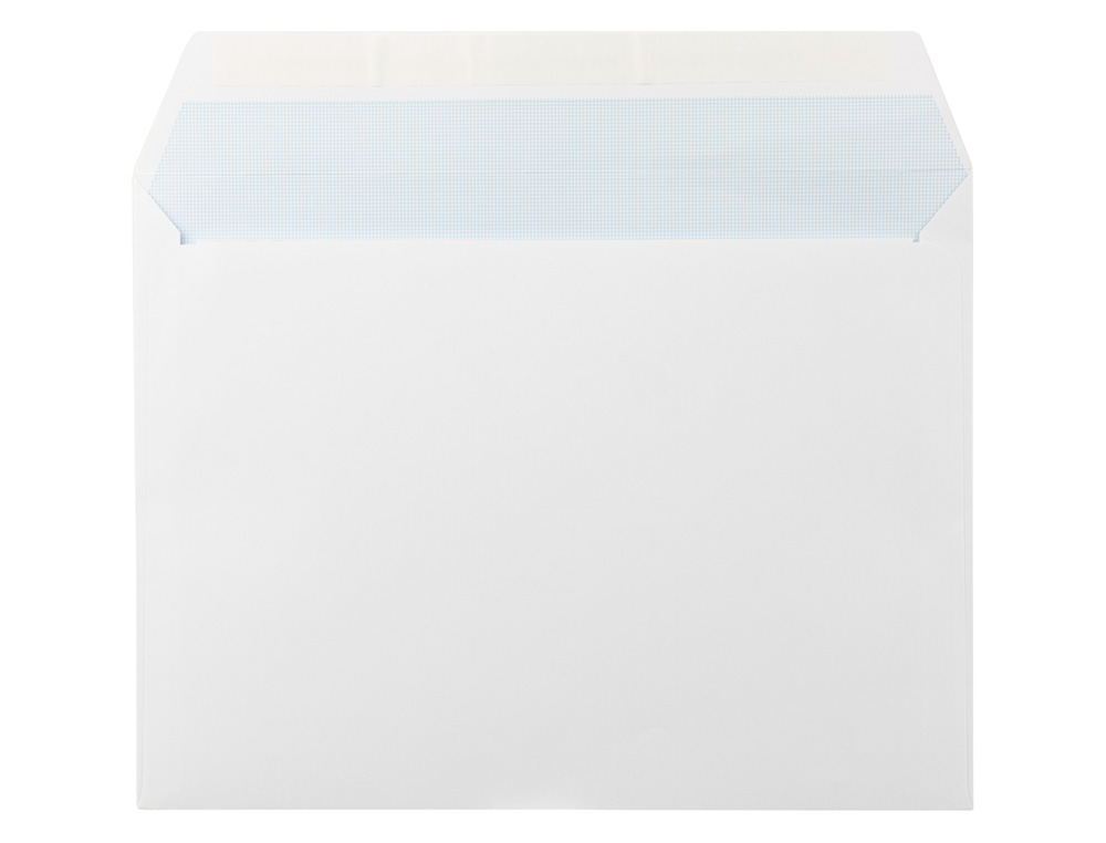 SOBRE LIDERPAPEL N.13 BLANCO CUARTO PROLONGADO 190X250MM TIRA DE SILICONA CAJA DE 250 UNIDADES