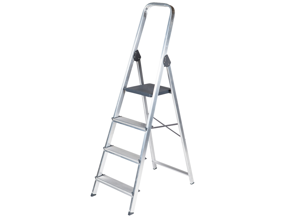 ESCALERA Q-CONNECT DE ALUMINIO 4 PELDAÑOS 860X462X1470 MM PESO MAXIMO 150 KG EN-131