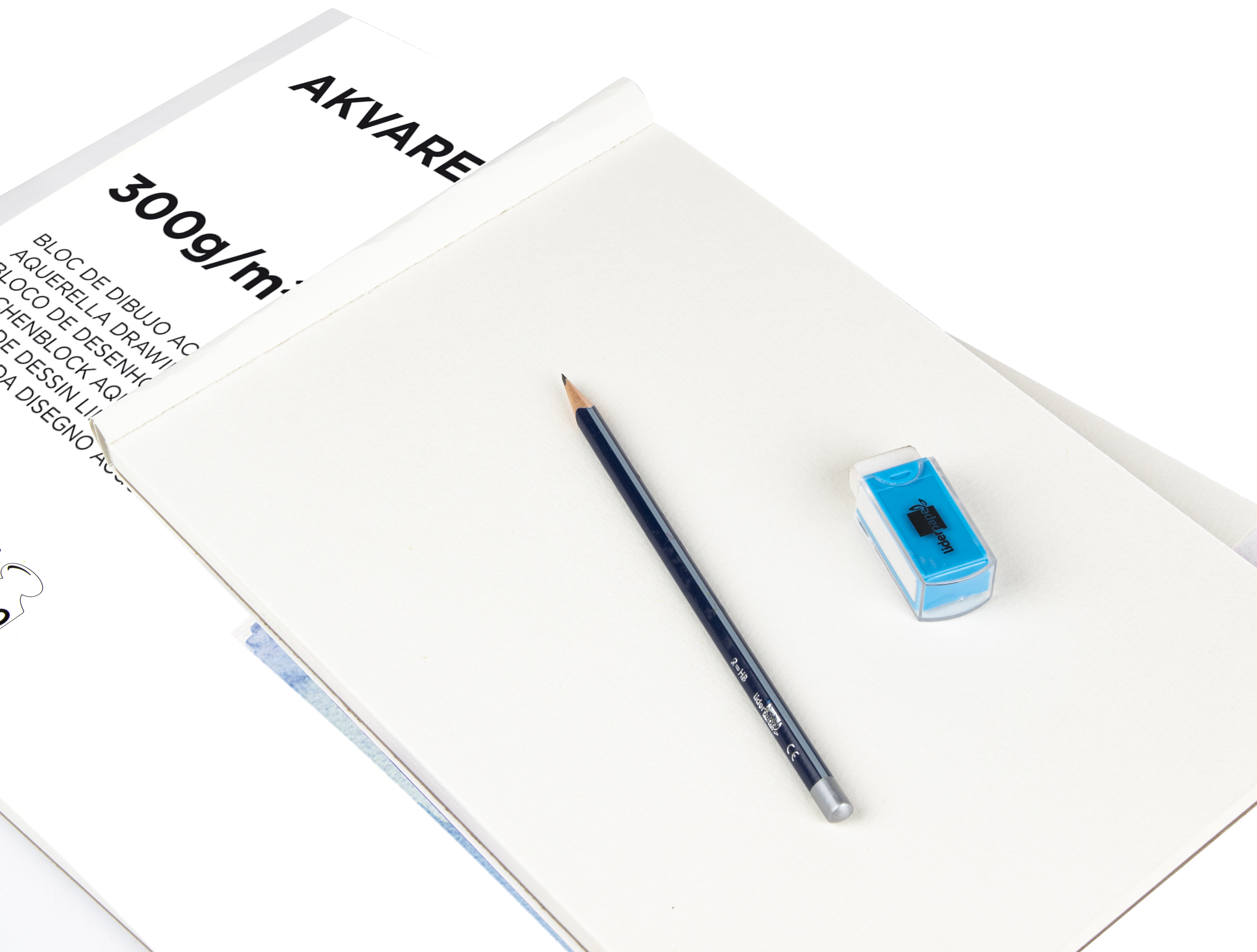 BLOC DIBUJO LIDERPAPEL ACUARELA ENCOLADO 297X420MM 20 HOJAS 300G M2 SIN RECUADRO