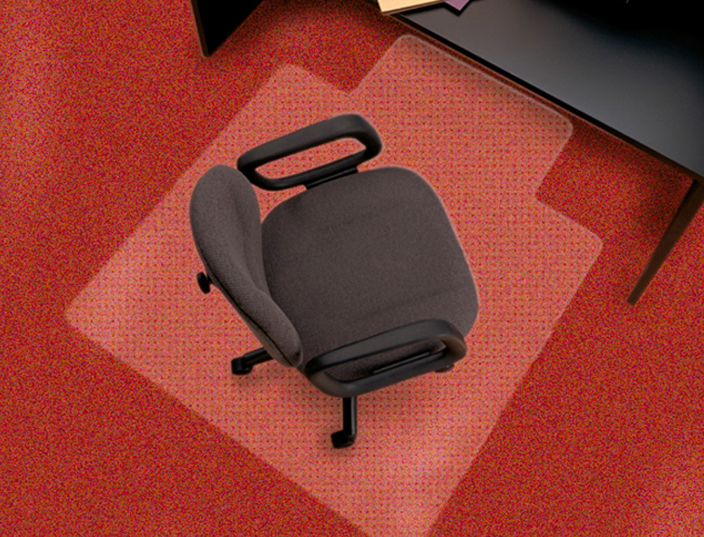ALFOMBRILLA PARA SUELO Q-CONNECT PVC PROTECTORA DE MOQUETAS 1150X1340 MM GROSOR 2,2 MM