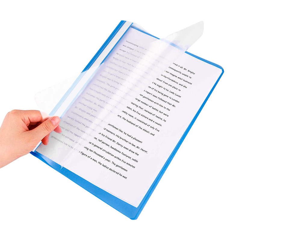 CARPETA DOSSIER FASTENER PLASTICO Q-CONNECT DIN A4 AZUL