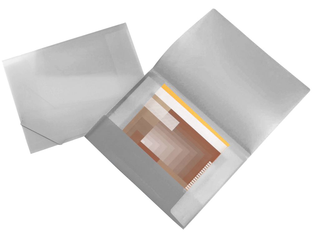 CARPETA LIDERPAPEL PORTADOCUMENTOS 44804 SOLAPAS POLIPROPILENO DIN A3 TRANSPARENTE TRANSLUCIDO LOMO FLEXIBLE