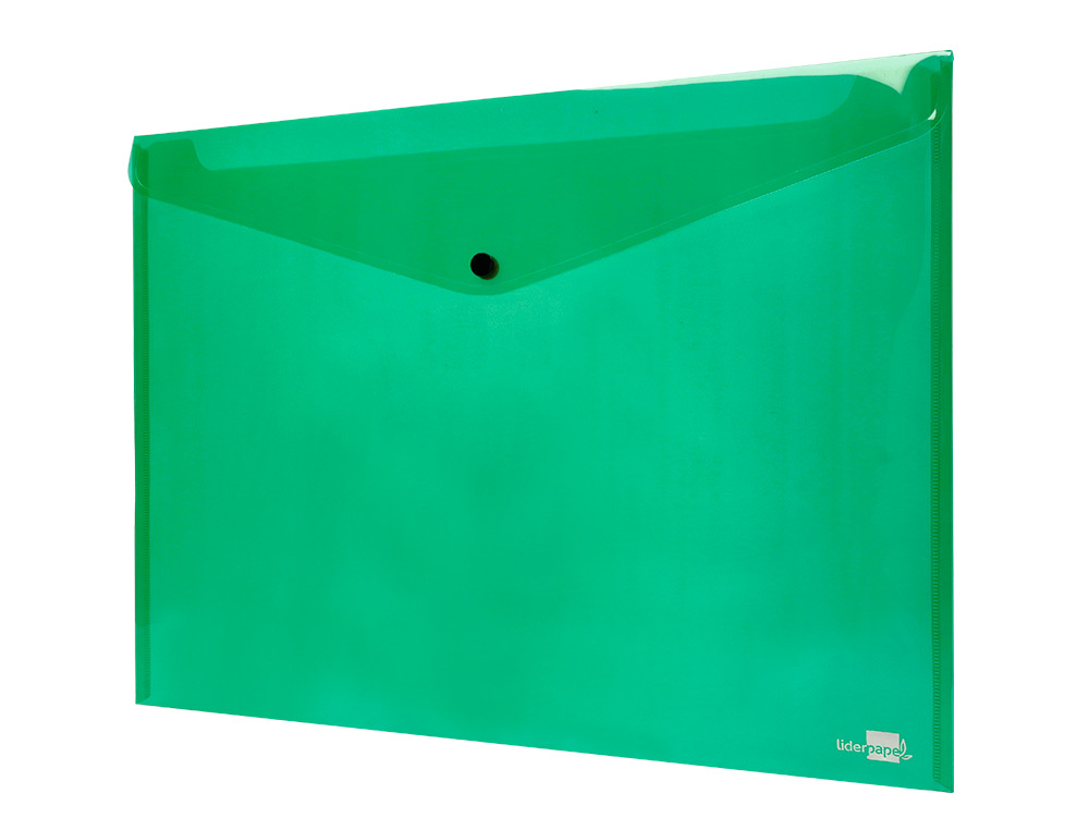 CARPETA LIDERPAPEL DOSSIER BROCHE 44243 POLIPROPILENO DIN A3 VERDE TRANSLUCIDO
