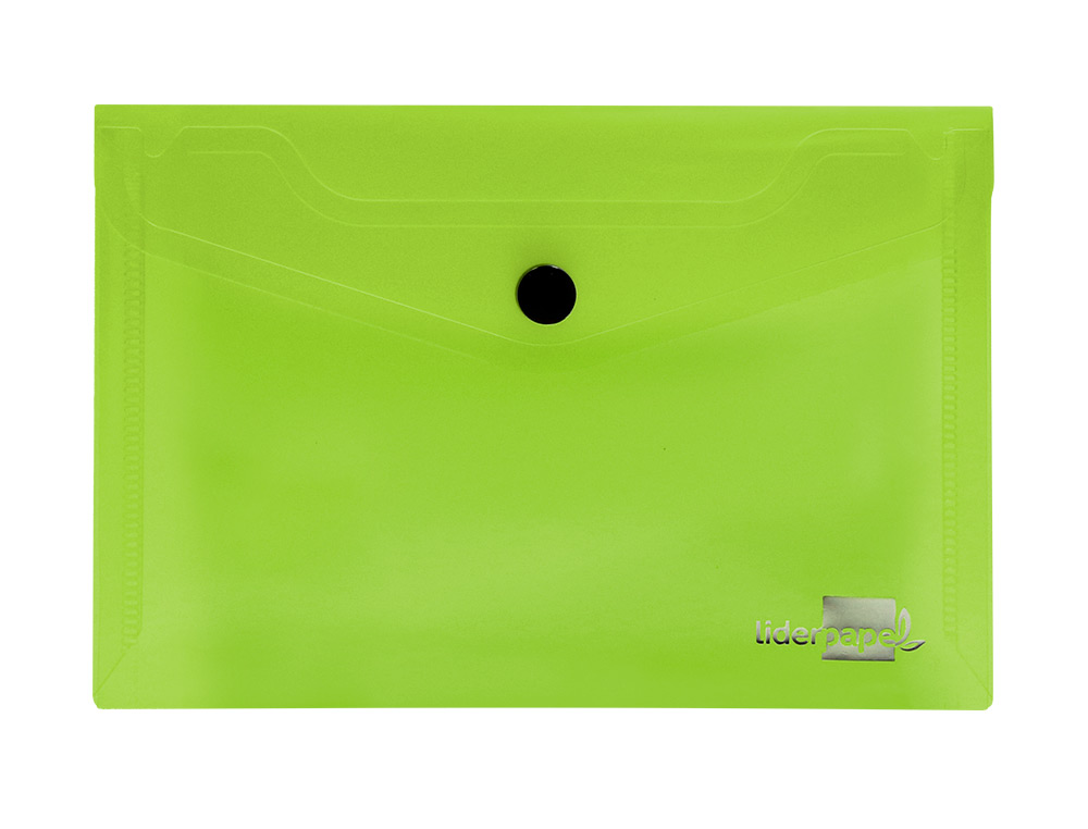 CARPETA LIDERPAPEL DOSSIER BROCHE 44233 POLIPROPILENO DIN A6 VERDE TRANSLUCIDO