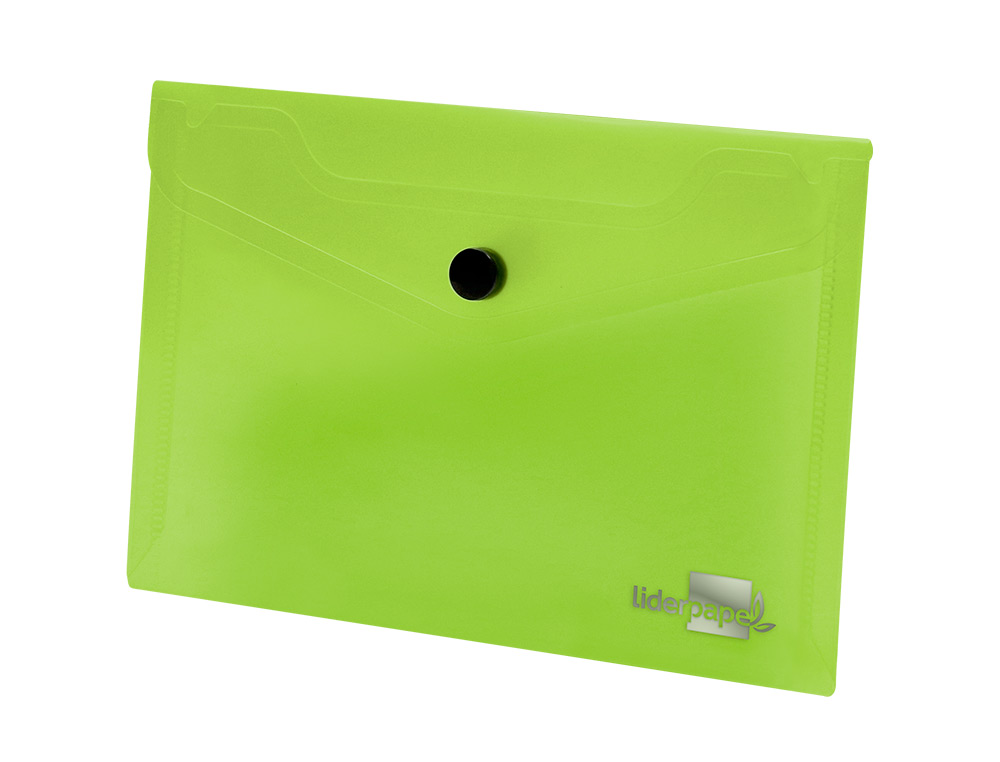 CARPETA LIDERPAPEL DOSSIER BROCHE 44233 POLIPROPILENO DIN A6 VERDE TRANSLUCIDO