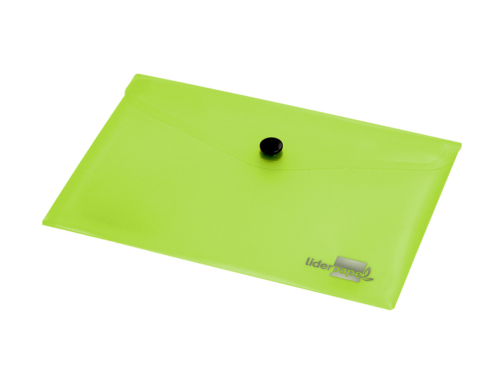 CARPETA LIDERPAPEL DOSSIER BROCHE 44233 POLIPROPILENO DIN A6 VERDE TRANSLUCIDO