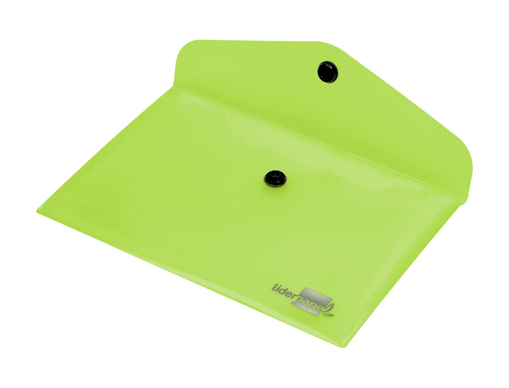 CARPETA LIDERPAPEL DOSSIER BROCHE 44233 POLIPROPILENO DIN A6 VERDE TRANSLUCIDO