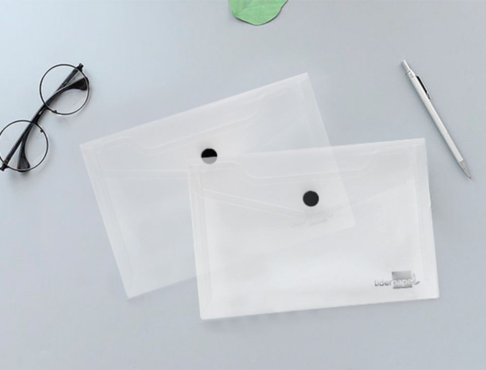 CARPETA LIDERPAPEL DOSSIER BROCHE 44234 POLIPROPILENO DIN A6 TRANSPARENTE TRANSLUCIDO