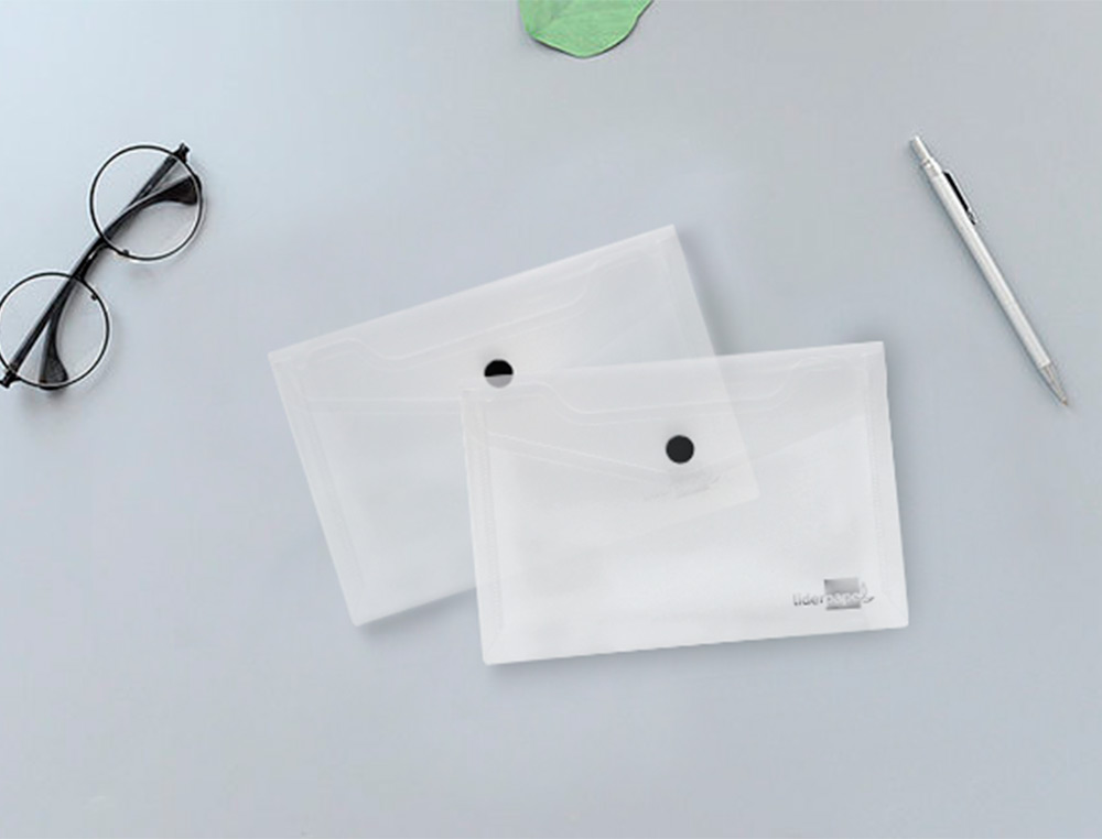 CARPETA LIDERPAPEL DOSSIER BROCHE 44224 POLIPROPILENO DIN A7 COLOR TRANSPARENTE