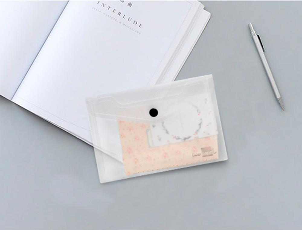 CARPETA LIDERPAPEL DOSSIER BROCHE 44224 POLIPROPILENO DIN A7 COLOR TRANSPARENTE