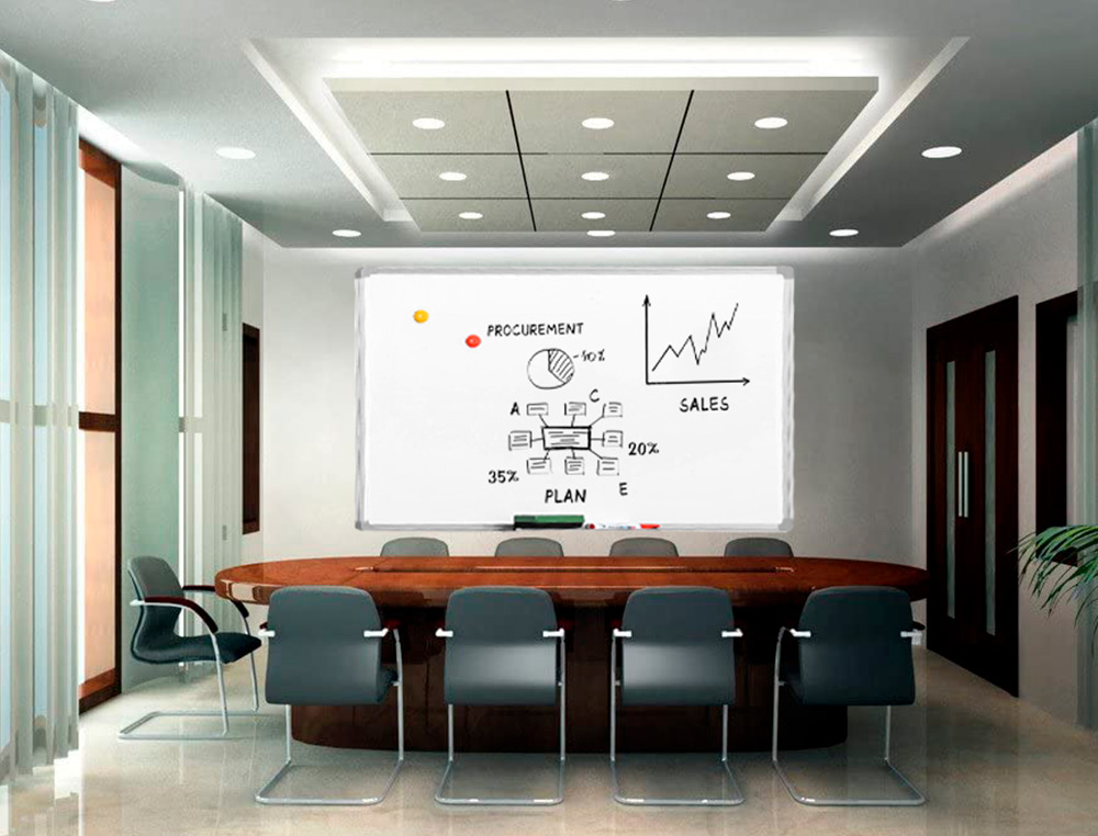 PIZARRA BLANCA Q-CONNECT LACADA MAGNETICA MARCO DE ALUMINIO 200X100 CM
