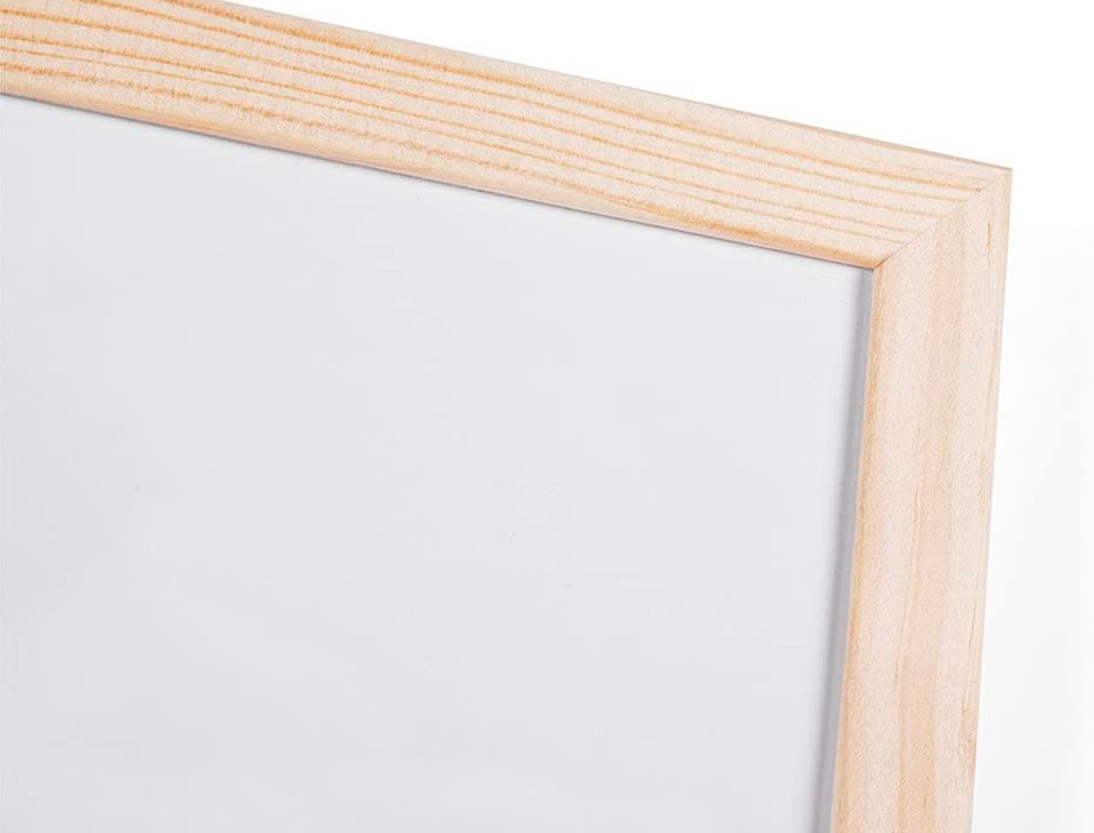 PIZARRA BLANCA Q-CONNECT LAMINADA MARCO DE MADERA 90X60 CM