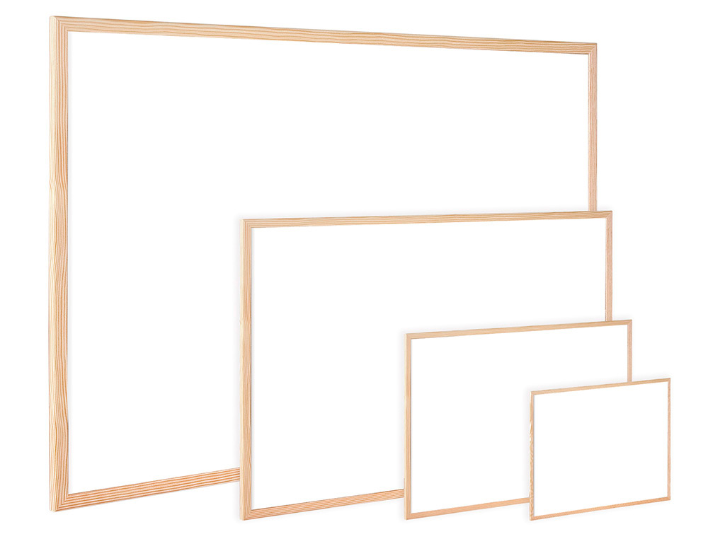 PIZARRA BLANCA Q-CONNECT LAMINADA MARCO DE MADERA 90X60 CM