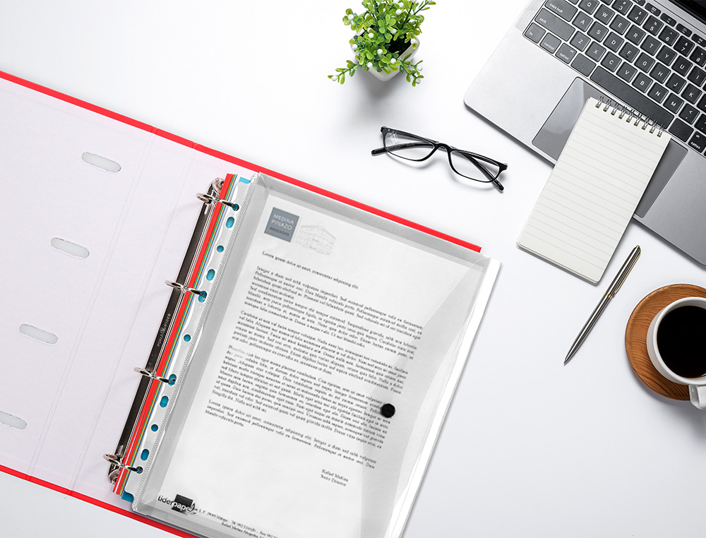 CARPETA LIDERPAPEL DOSSIER BROCHE 36664 POLIPROPILENO DIN A4 PACK DE 5 INCOLORA TRANSPARENTE MULTITALADRO