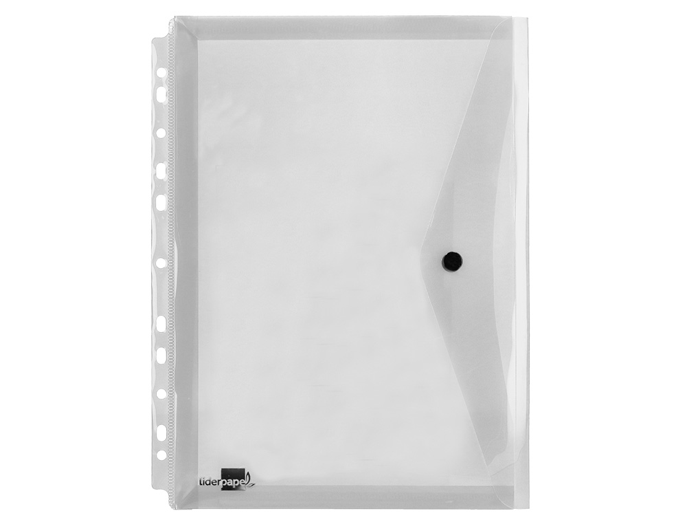 CARPETA LIDERPAPEL DOSSIER BROCHE 36664 POLIPROPILENO DIN A4 PACK DE 5 INCOLORA TRANSPARENTE MULTITALADRO