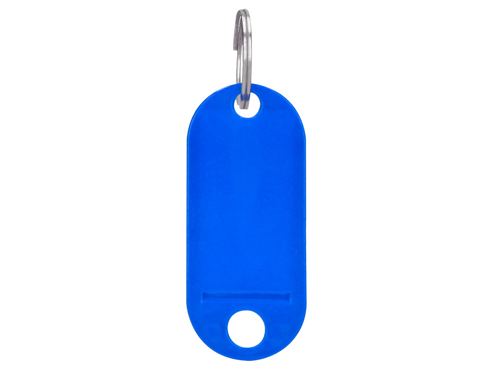 LLAVERO PORTAETIQUETAS Q-CONNECT COLOR AZUL EXPOSITOR DE 100 UNIDADES