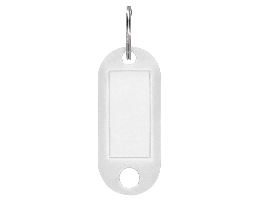 LLAVERO PORTAETIQUETAS Q-CONNECT COLOR BLANCO EXPOSITOR DE 100 UNIDADES
