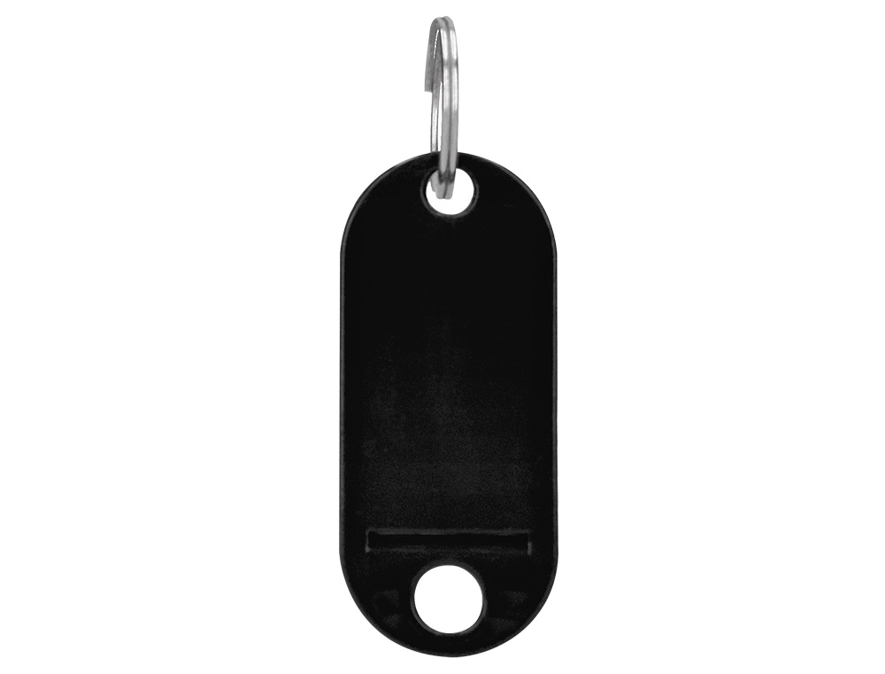 LLAVERO PORTAETIQUETAS Q-CONNECT COLOR NEGRO EXPOSITOR DE 100 UNIDADES