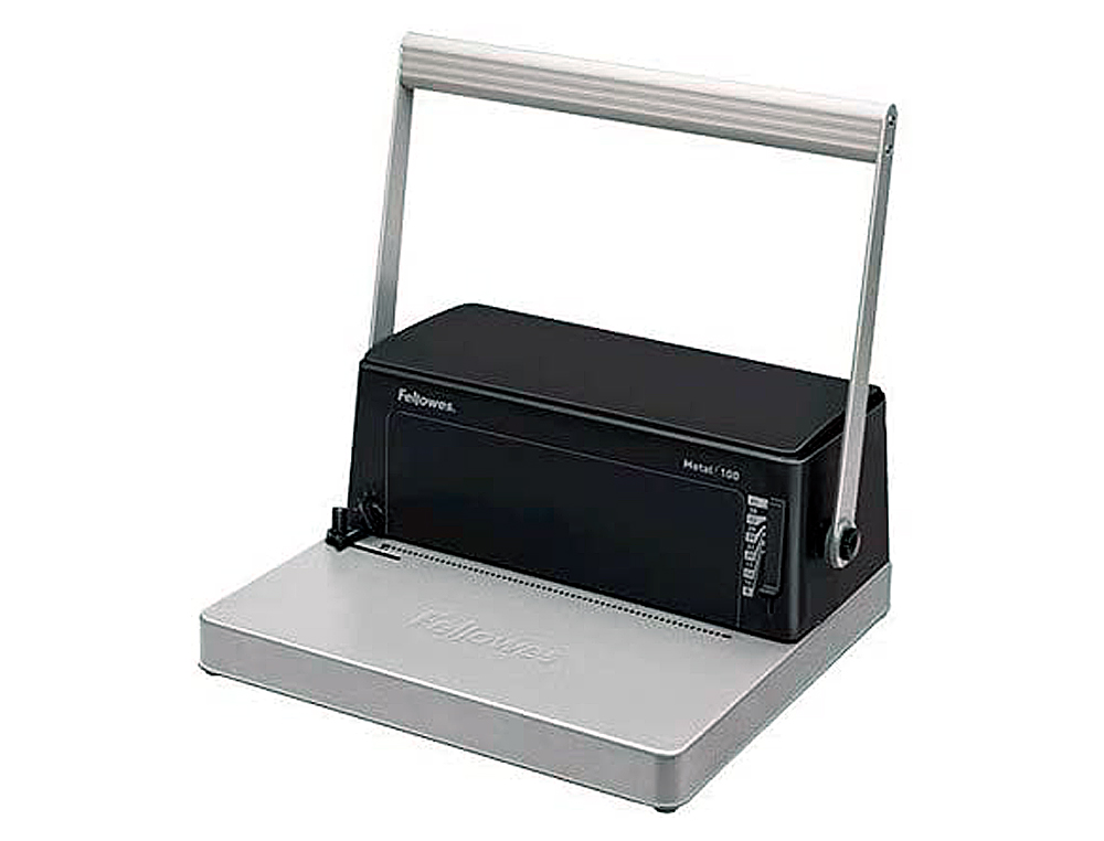ENCUADERNADORA PARA ESPIRAL FELLOWES ESP-100 5:1 PERFORA 20 HOJAS TAMAÑO A4 ENCUADERNA 450H INCLUYE ALICATES DE CORTE