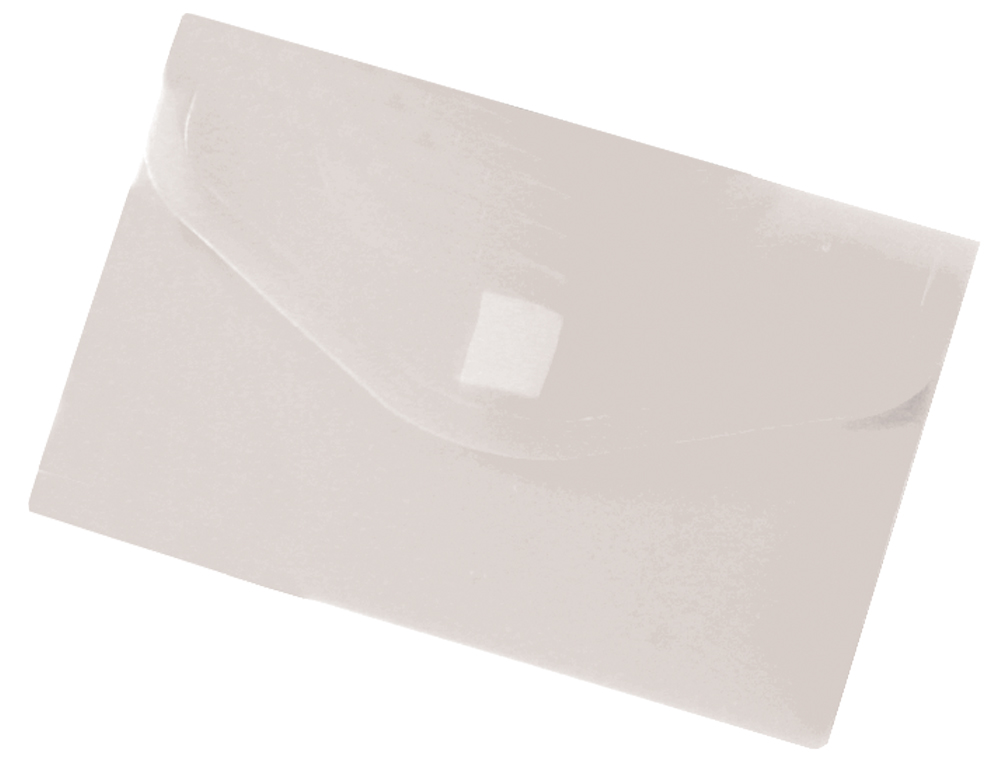 CARPETA LIDERPAPEL DOSSIER BROCHE POLIPROPILENO DIN A8 INCOLORA CON CIERRE DE VELCRO