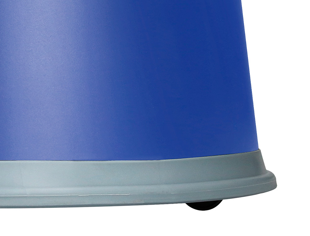 TABURETE Q-CONNECT RUEDAS RETRACTILES TRES RUEDAS DOS NIVELES COLOR AZUL
