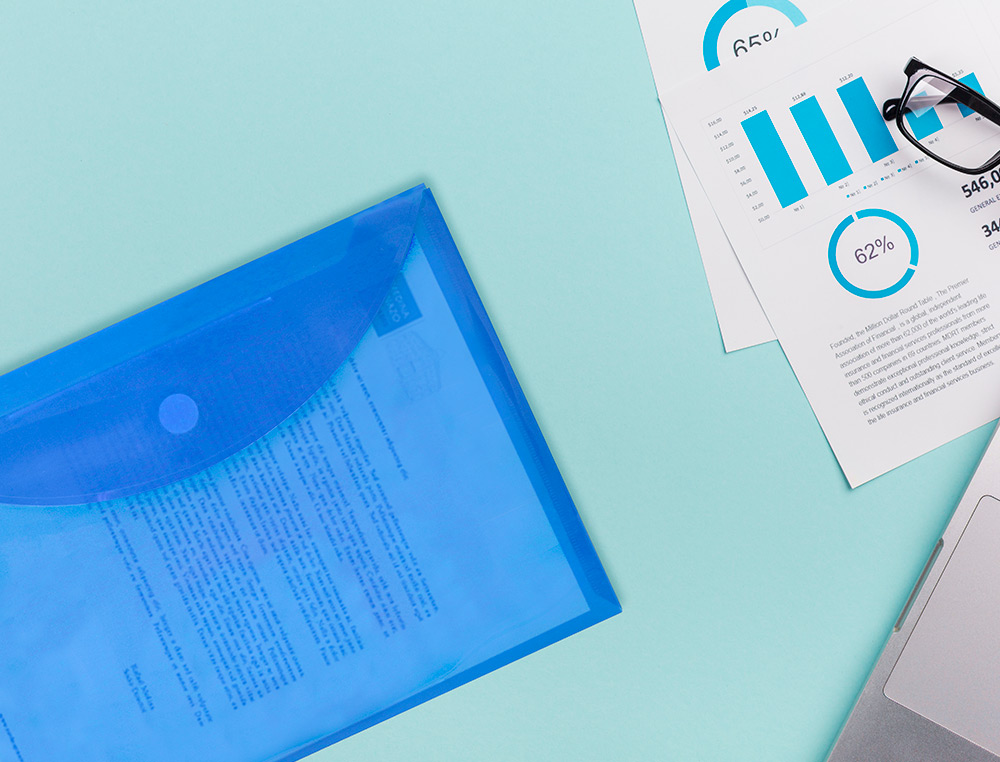 CARPETA LIDERPAPEL DOSSIER A4 CIERRE DE VELCRO AZUL