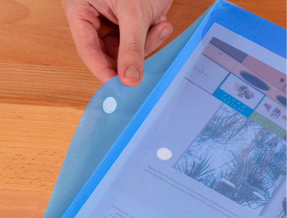 CARPETA LIDERPAPEL DOSSIER A4 CIERRE DE VELCRO AZUL