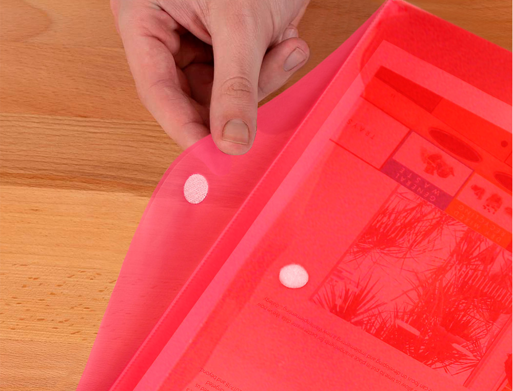 CARPETA LIDERPAPEL DOSSIER A4 CIERRE DE VELCRO ROJA