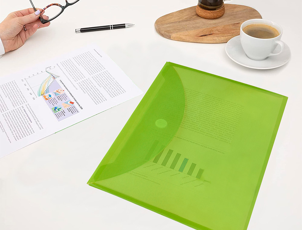 CARPETA LIDERPAPEL DOSSIER A4 CIERRE DE VELCRO VERDE