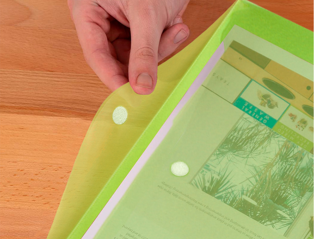 CARPETA LIDERPAPEL DOSSIER A4 CIERRE DE VELCRO VERDE