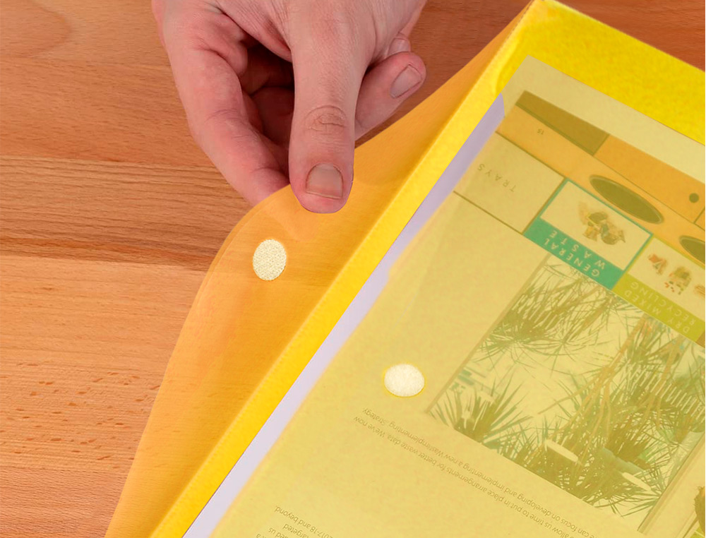 CARPETA LIDERPAPEL DOSSIER A4 CIERRE DE VELCRO AMARILLA