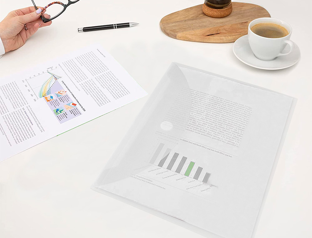 CARPETA LIDERPAPEL DOSSIER A4 CIERRE DE VELCRO TRANSPARENTE