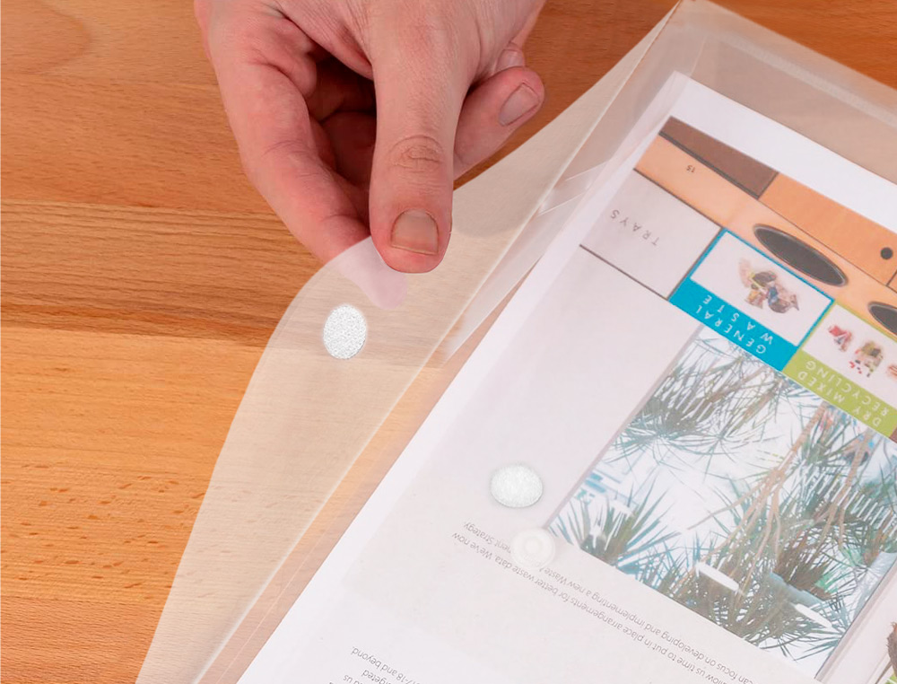 CARPETA LIDERPAPEL DOSSIER A4 CIERRE DE VELCRO TRANSPARENTE