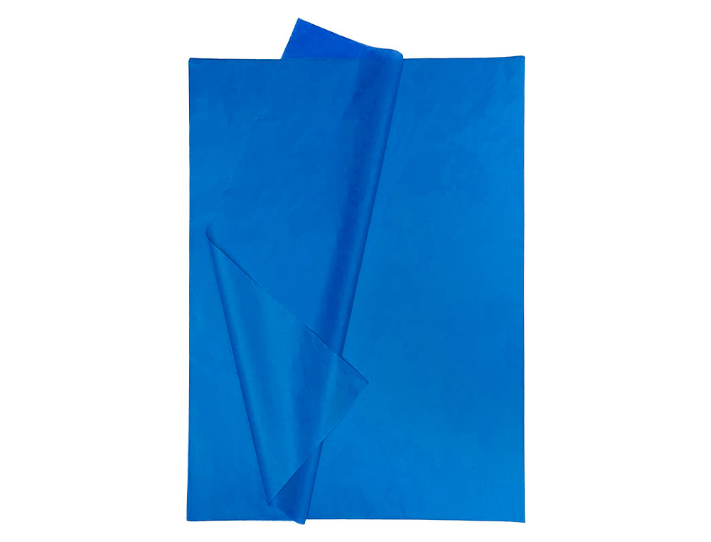 PAPEL SEDA LIDERPAPEL 52X76CM 18G/M2 BOLSA DE 5 HOJAS AZUL