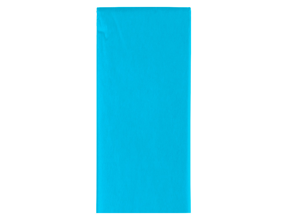 PAPEL SEDA LIDERPAPEL 52X76CM 18G/M2 BOLSA DE 5 HOJAS CELESTE