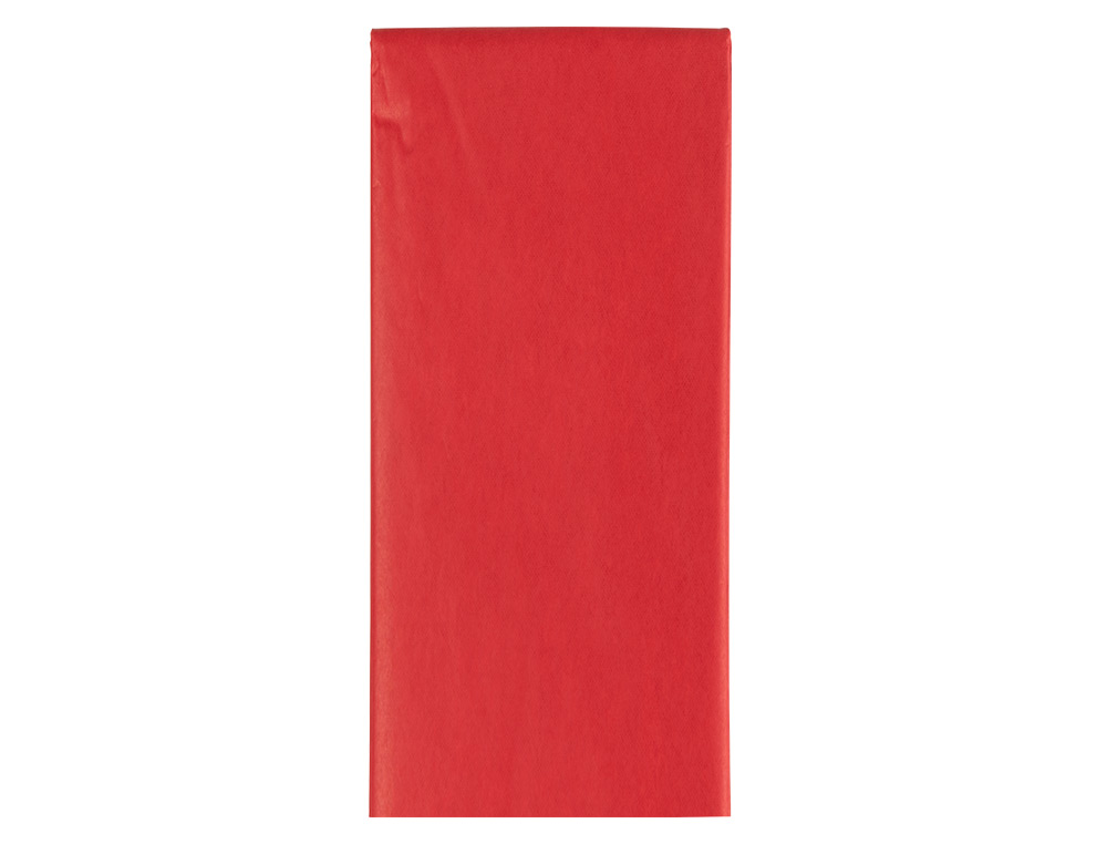 PAPEL SEDA LIDERPAPEL 52X76CM 18G/M2 BOLSA DE 5 HOJAS ROJO