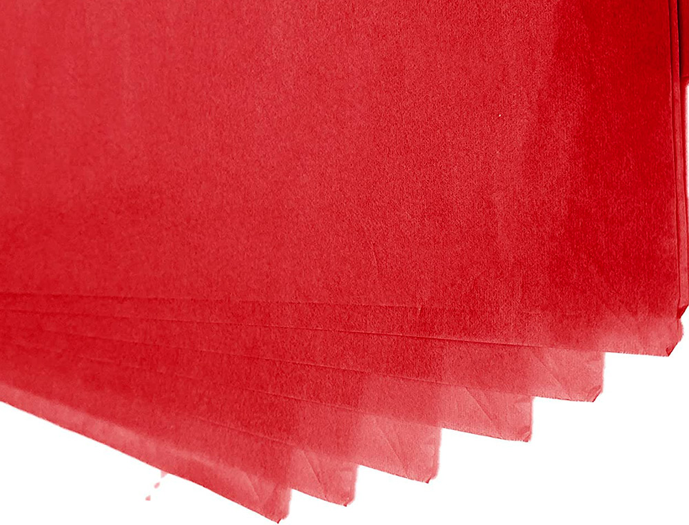 PAPEL SEDA LIDERPAPEL 52X76CM 18G/M2 BOLSA DE 5 HOJAS ROJO